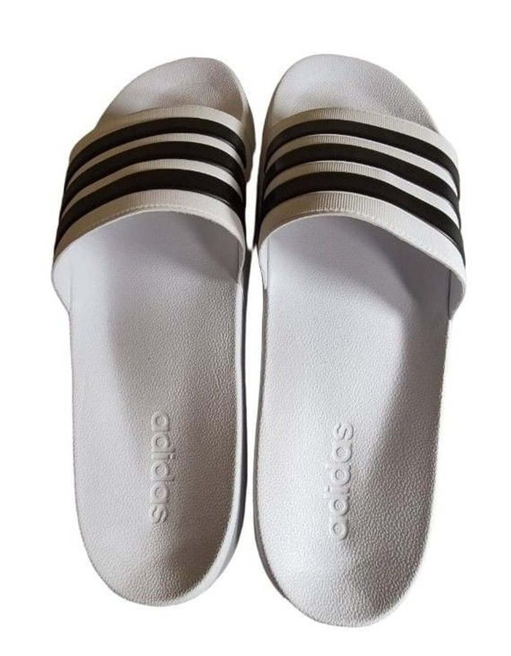 Adidas Adilette Comfort Slides White Black